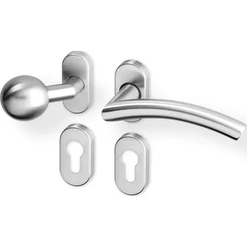 Dveřní kování Dveřní kování PIPA R OV nerez PK kl.+koule (Dveřní rozetové kování PIPA R OV nerez PK , vhodná pro interiér, pro cylindrický (fab) zámek.)