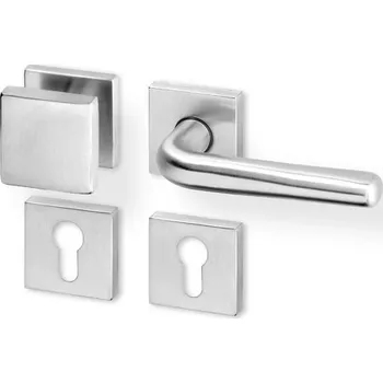 Dveřní kování Dveřní kování SIRA SlideBloc light R HR nerez PK kl.+koule (Dveřní rozetové kování SIRA SlideBloc light R HR nerez PK , vhodná pro interiér, pro cylindrický (fab) zámek.)