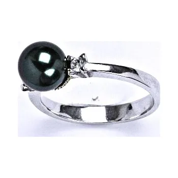 Prsten Stříbrný prsten se Swarovski tahitian - look perlou 8 mm, T 1207