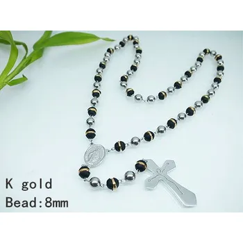 Růženec Růženec z chirurgické oceli s madonkou a křížkem 20585