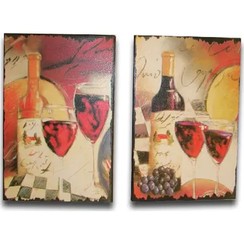 Umění Obrázek "METAL-BODEGON VINO" 19x29/2dr.