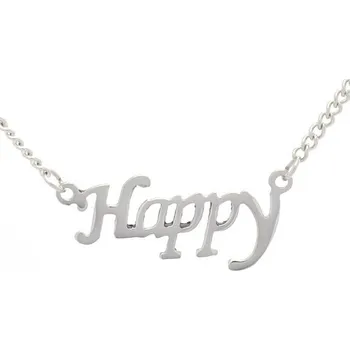 Řetízek Blingstar Řetízek s nápisem HAPPY - z chirurgické oceli - N1143