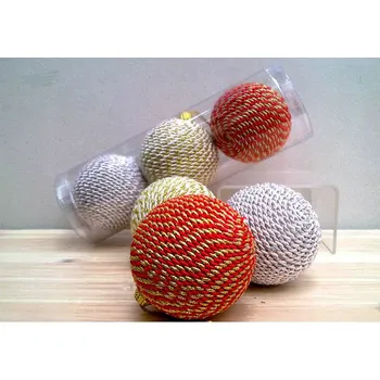 Vánoční ozdoba Sada 3ks ozdob "COLOURED BALL" 25x8cm