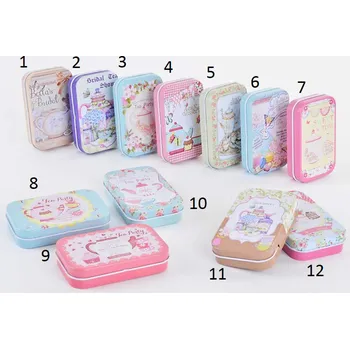 Plechová krabička "TEAPOTS" 10x6x2/12dr.