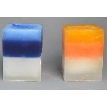 Svíčka Trojbarevná svíčka kvádr 7x10/2b.