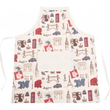 Kuchyňská zástěra Zástěra "LONDON" 70x85cm -25%len,75%poly