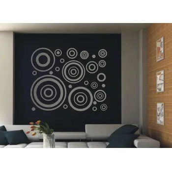 samolepka Samolepky na zeď- Kruhy 60 x 50 cm Mercisalon