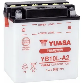 Motobaterie Yuasa Baterie YUASA 12V 11Ah YB10L-A2 (dodáváno bez kyselinové náplně)