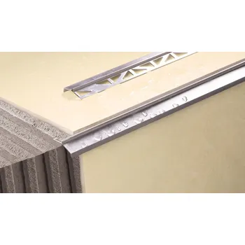 Stavební profil Okapová balkonová lišta k dlažbě Cezar hliník přírodní 2,5m