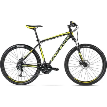 Horské kolo Kross 16 Hexagon R5 27,5" black/yellow/lime matt