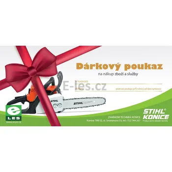 Dárkový potravinový koš Dárkový poukaz 500 Kč (Dárkový poukaz v hodnotě 500 Kč pro nákup na prodejně Zahradní technika Stihl Konice)