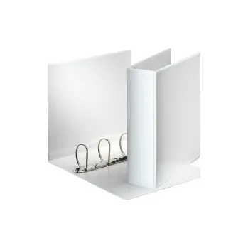 Pořadač A4 kroužkový prezentační - hřbet 8,6 cm -4 - kroužek / bílá