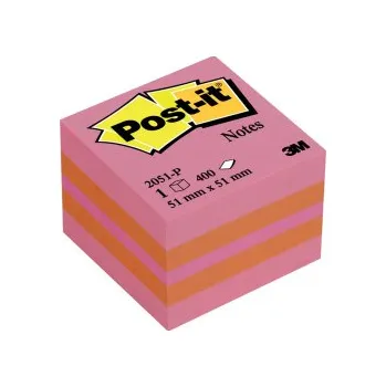 Samolepící bloček Samolepicí bločky Post-it minikostky - růžová / 400 lístků