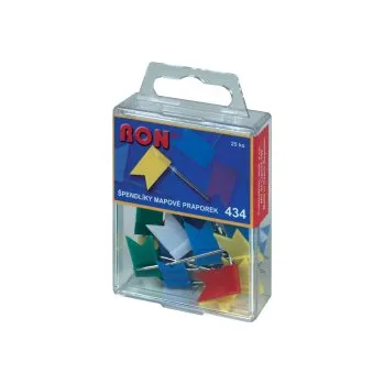 Špendlíky mapové RON - vlaječky / 25 ks / barevný mix