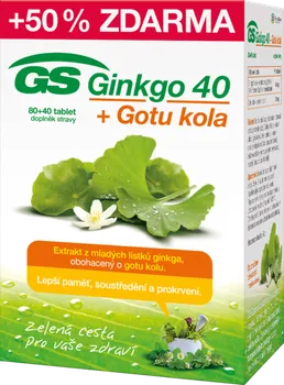 Přípravek na podporu paměti a spánku Green Swan Pharmaceuticals Ginkgo 40 mg + Gotu kola
