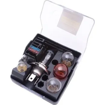 Autožárovka Autožárovky H4, sada 8 dílů ( ﻿Obsah: H4, P21/5W, PY21W, W5W, R5W, pojistka 10A a 15A.)