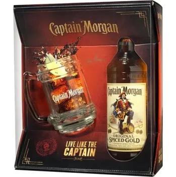 Captain Morgan Spiced Gold 35 %, 0,7 l + korbel