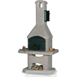 Zahradní krb Norman ATLAS S DOUZOVACÍ NÁSTAVBOU