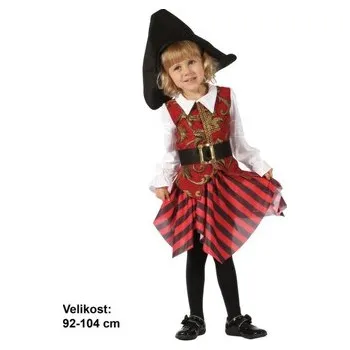 Karnevalový kostým Made Karnevalový Kostým Pirátka 92 -104 cm Šaty na karneval