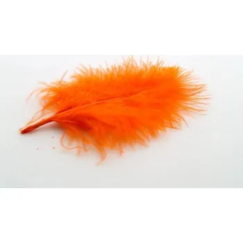 10 x peří Marabu oranžové, velké