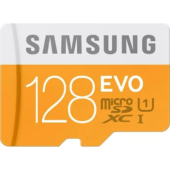 Paměťová karta Samsung EVO microSDXC 128GB Class 10 + adaptér (MB-MP128DA/EU)