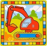 Bigjigs Toys Vkládací puzzle bagr