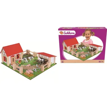 Dřevěná hračka Simba Toys Farma 21 dílů