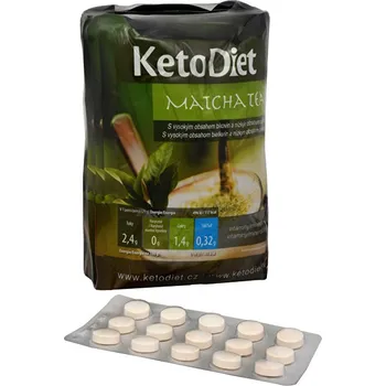 Keto dieta KetoDiet Proteinový nápoj Matcha tea 7 x 29 g + 15 tablet příchuť