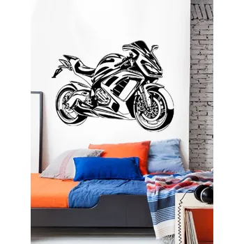 Samolepící dekorace Samolepka na zeď Motorka (dekorace na zeď)