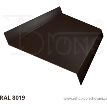 Střešní lemovaní Z - profil rš 160 tmavě hnědá
