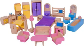 Doplněk pro panenku Bigjigs Toys Dřevěný nábytek do domečku