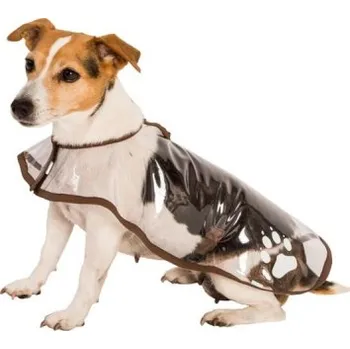 Obleček pro psa Pláštěnka BELLA průh.refl.hnědá 45cm