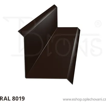 Střešní lemovaní Roh vnitřní rš 120 tmavě hnědá