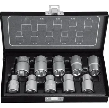 Gola sada Sada hlavic 1/2" TRX 10dílů (E8-E24) nástrčné (Sada hlavic 1/2" TRX 10dílů (E8-E24) nástrčné)
