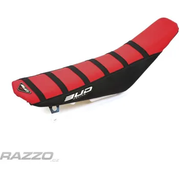 Moto sedlo Potah sedla BudRacing Seat Cover FullTraction Honda CRF450R 17-20 CRF250R 18-21 RedBlack Black