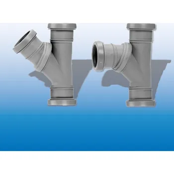 Kanalizační potrubí Univerzální přestavitelná odbočka 2 hrdla 45°- 90° DN 50/50 - R/4178