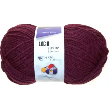 Příze Vlnap Lada Luxus tmavě vínová 53356