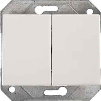 Elektroinstalační materiál SOLIGHT vypínač vilma č.5, sériový - lustrový, bez rámečku, bílý