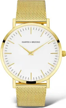 Hodinky Harper & Brooks HB-STAAL-GOLD-003