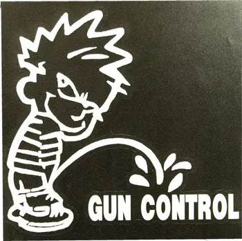 Samolepka - Gun Control - 14x14cm
