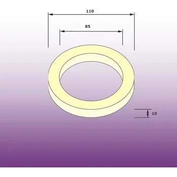 Těsnění WC kombi mezi nádrž a mísu typ E - 110x85x10 mm - G4/102