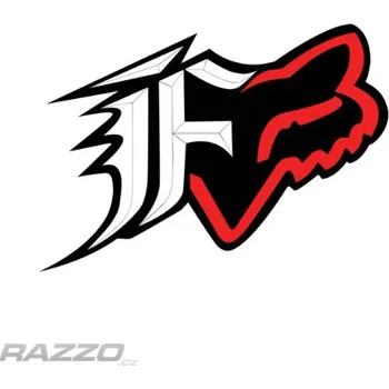 samolepka Nálepka FOX Racing F-head Sticker 4" Black Red