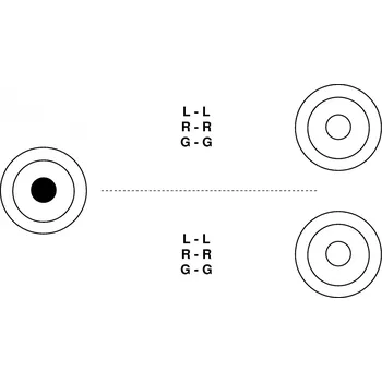 Audio kabel VALUELINE KABEL JACK 3.5st - 2x 3.5st 0.20m