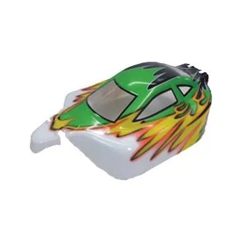 RC model auta Karosérie lakovaná Himoto Buggy 1:10 (zeleno-žluto-bílá)