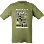 KOMBAT triko dětské WILLYS JEEP ZELENÉ