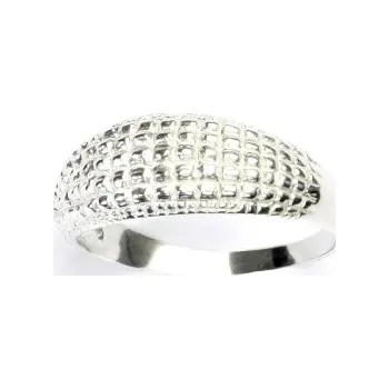 Prsten Stříbrný šperk, prsten ze stříbra, šperky - hadí kůže, T 831