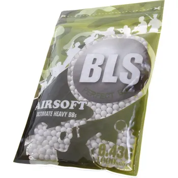 Airsoftová kulička Kuličky 6mm 0,43g, bílé, 1000 ks, malý sáček, BLS