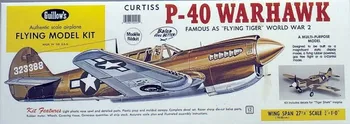 Plastikový model Guillow's P - 40 Warhawk (405) 711mm