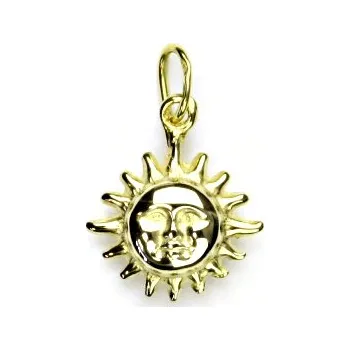 Přívěsek Zlatý přívěsek, žluté i bílé zlato, sluníčko, přívěšek ze zlata, P 713