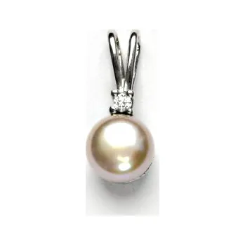 Přívěsek Zlatý přívěsek, bílé zlato, zlato, přírodní perla růžová, přívěšek,P 1207A pp